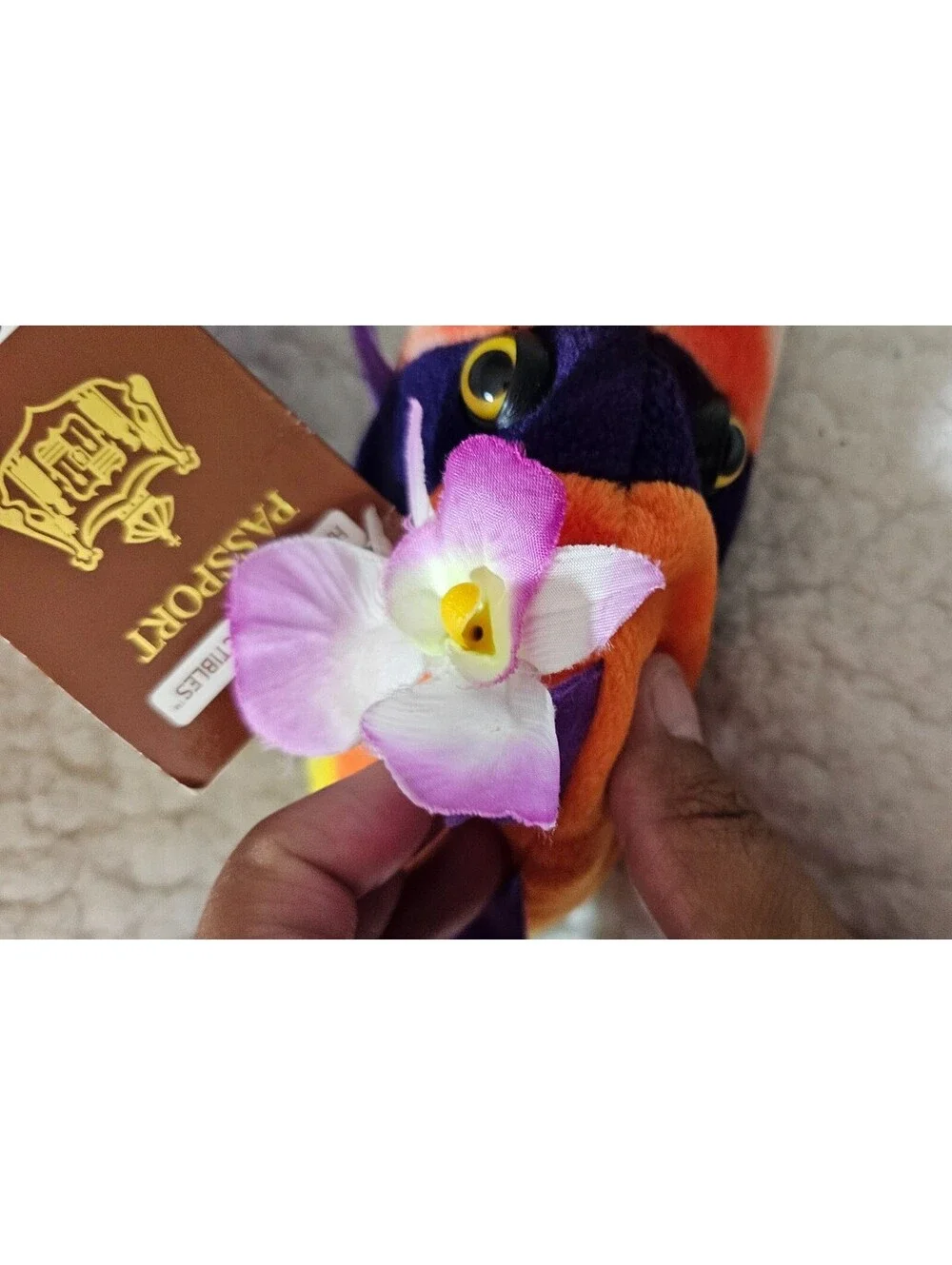New 1998 Hawaiian Collectibles Humu Patchwork Fish Plush Passport Tag 9